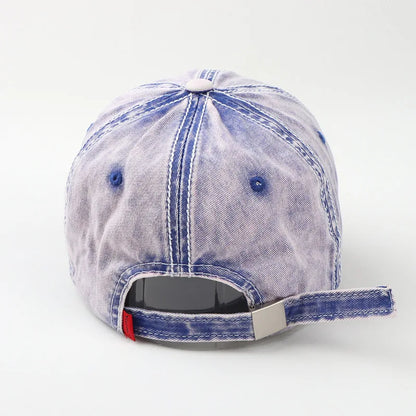 New Custom Logo Unisex Baseball Cap Vintage Distressed Washed Cotton