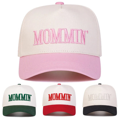Unisex Mommin Letter Embroidery Baseball Caps Spring Autumn