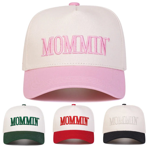 Unisex Mommin Letter Embroidery Baseball Caps Spring Autumn