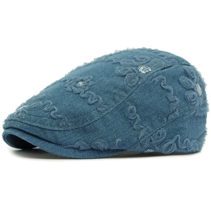 Men Women Flower Artist Painter Beret Hat