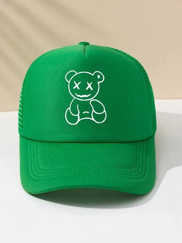 Unisex XX Little Bear Embroidery Hip-hop Hats Spring Autumn