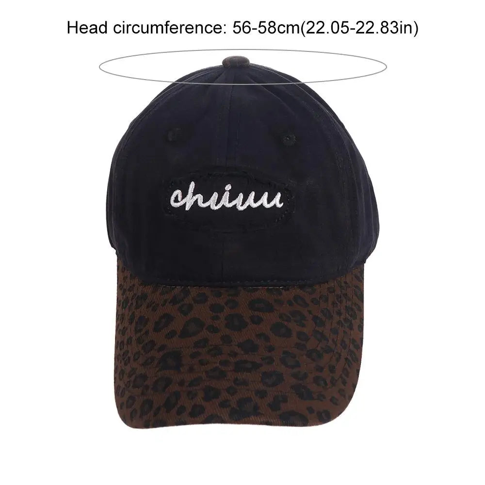 Vintage Adjustable Leopard Baseball Hat