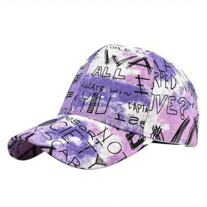 Street Graffiti Baseball Cap Korean Trendy Printed Adjustable