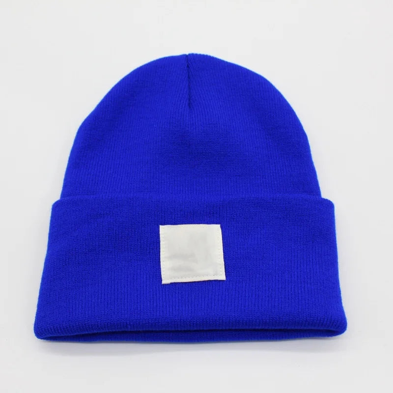 Multicolored Label Embroidery Workwear Woolen Hats Men Outdoor Keep Warm Cap