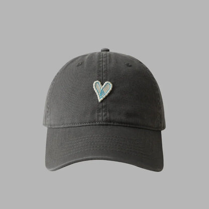RICYGVM Love Baseball Hat For Men Women Solid Color Duckbill Cap Heart Peaked Cap Cotton Hats Sunshade
