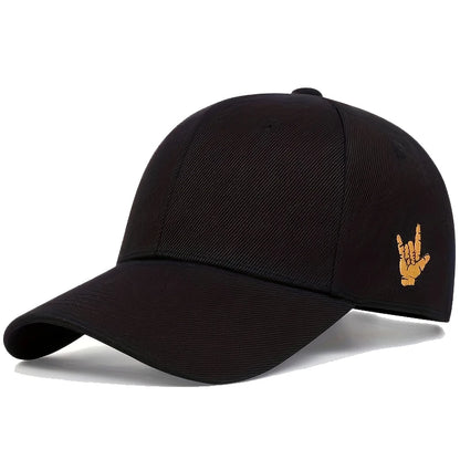 Unisex Side Finger Embroidery Baseball Caps Spring And Autumn
