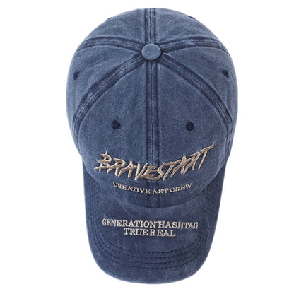 Unisex Y2K Style Cap Letter Embroidery Vintage Baseball Cap Men Women