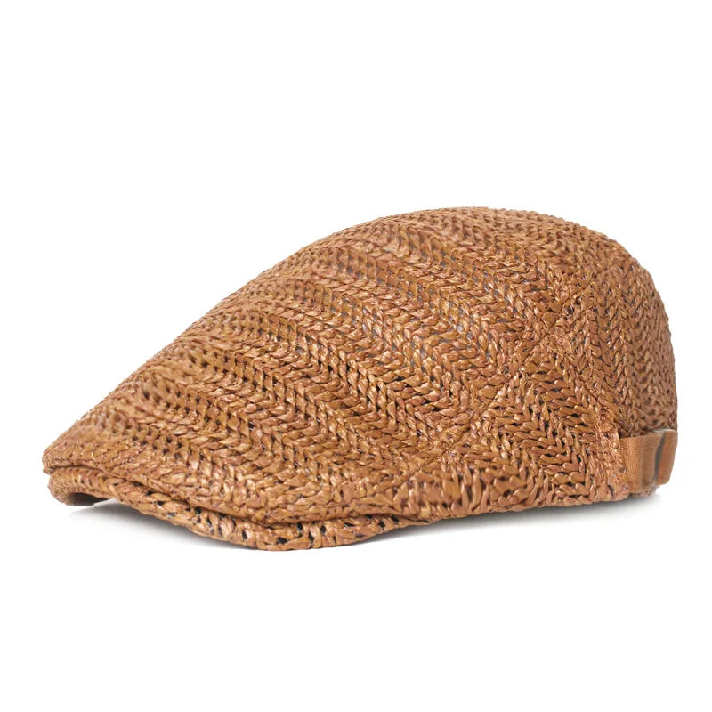 New Knitted Beret Women Men Summer Breathable Newsboy Hats