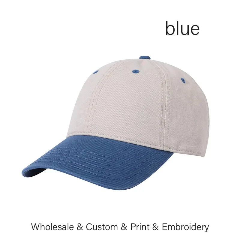 Men And Women DIY Letter Embroidery Hat Washed Sunshade Hat