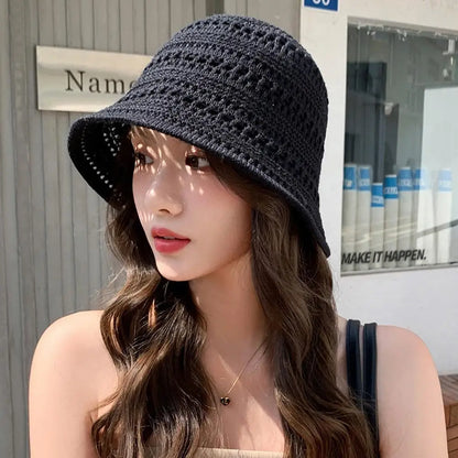 Summer Fashion Wide Brim Bucket Hat For Women