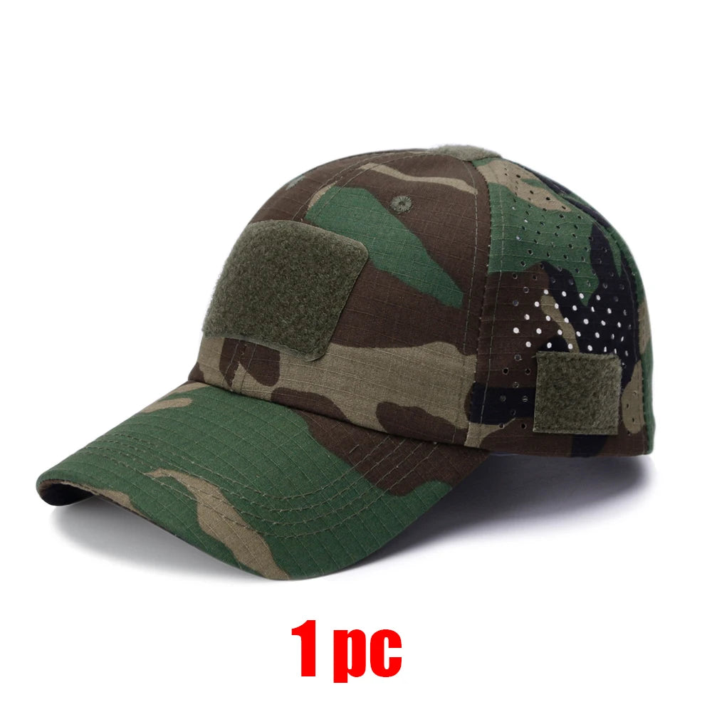 New Men Camouflage Baseball Cap Breathable Sunscreen Hat