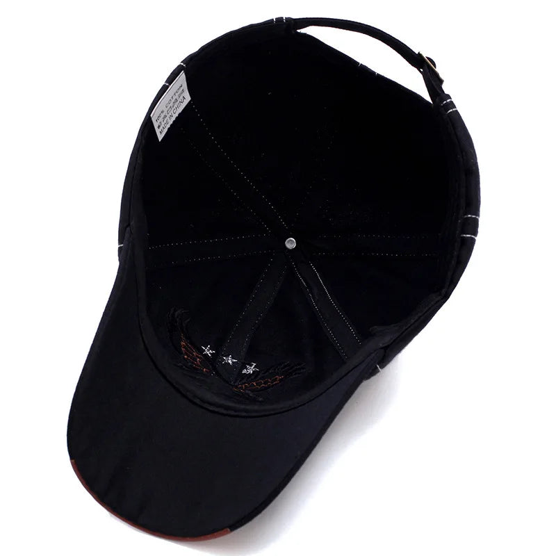Hats Men And Women Four-Season Shade Baseball Cap Eagle Embroidery Korean Version