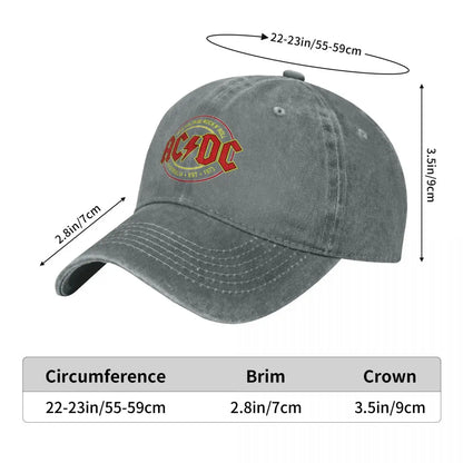 AC-DC Rock Fashion Baseball Cap Peaked  Men's Hat Women's