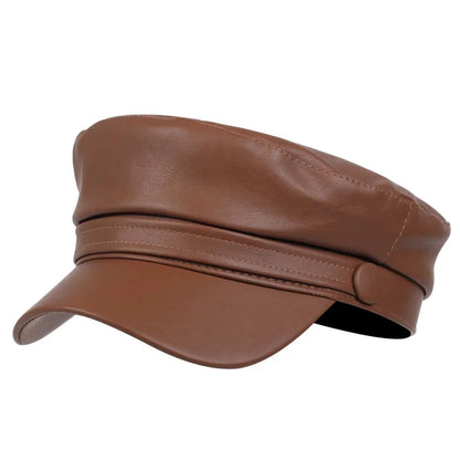 New Korean Leather Beret Fashion Ladies Hat Super Fire Wild Hats High Quality