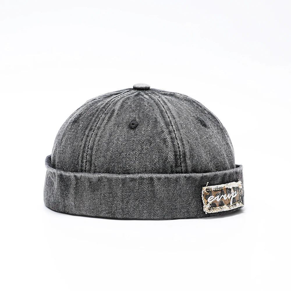 Denim Docker Hat Fashion Brimless Beanie Hat