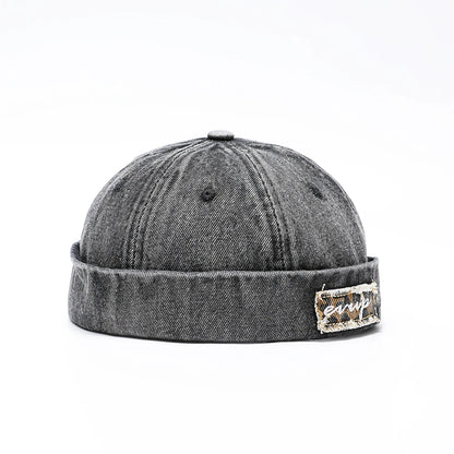 Denim Docker Hat Fashion Brimless Beanie Hat
