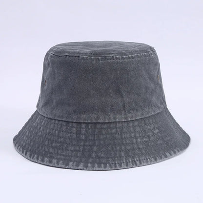 Retro Washed Denim Fisherman Hat Versatile Bucket Hats
