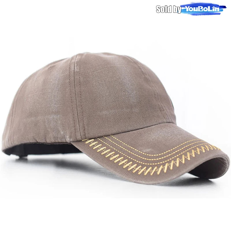 Baseball Cap Korean Style Trendy New Washed Distressed Hat Retro Letter 3D Embroidered Sun Cap