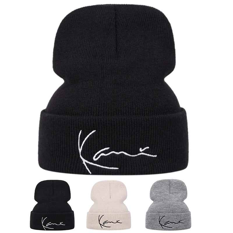 Fashionable Lettered Knitted Hats, Warm Woolen Hats