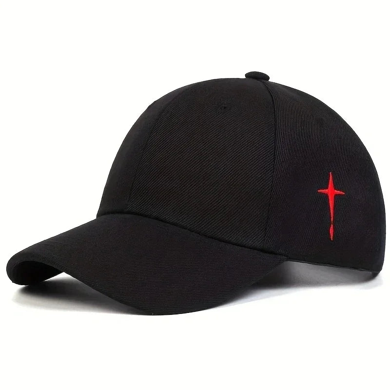 Unisex Cross Embroidery Snapback Baseball Caps Spring and Autumn