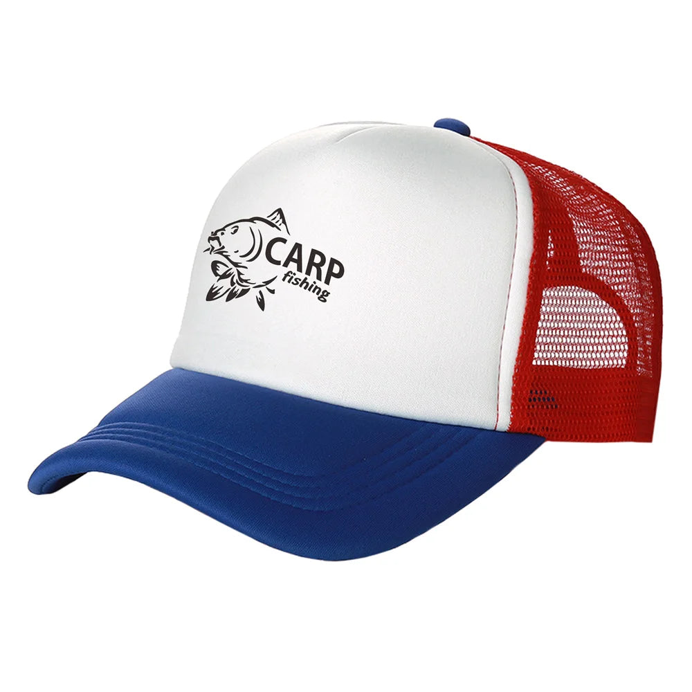 Carp Fish Trucker Caps Men Funny Fishing Printing Hat Baseball Cap