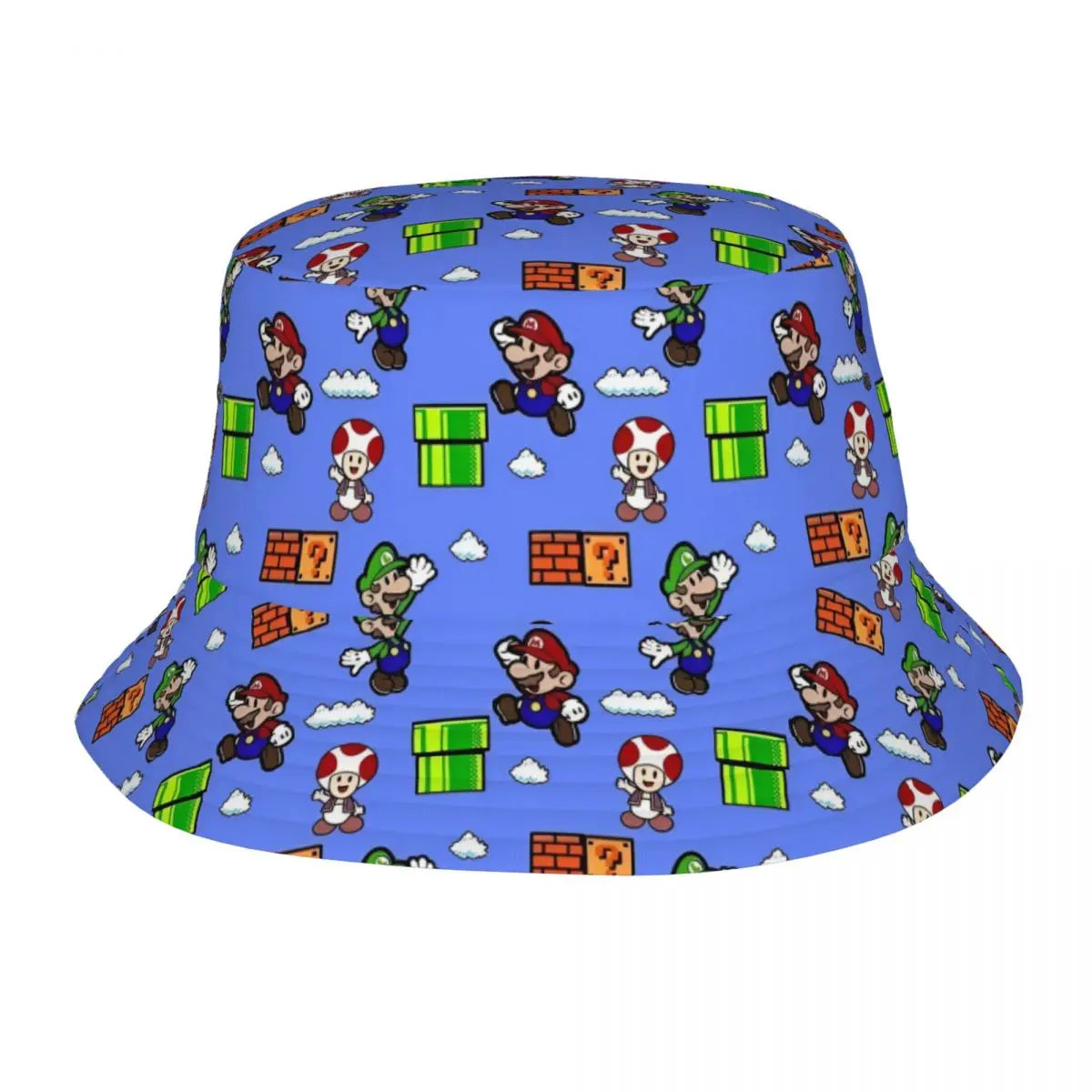 Street Princess Peach Lovely Bucket Hat Girl Outdoor Sports M-Mariod Fisherman Cap