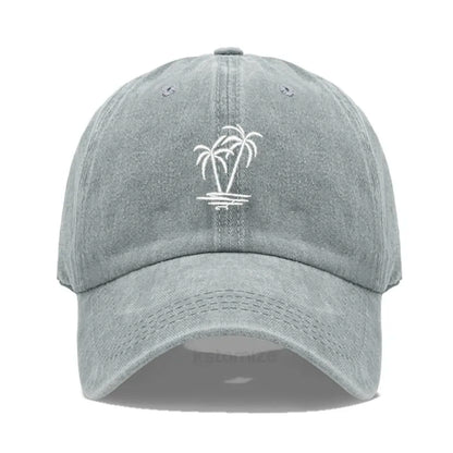 Coconut Tree Embroidery Baseball Cap