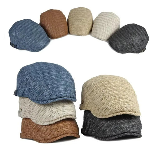 Adjustable Newsboy Cap Sun Protection Flat Cap Unisex