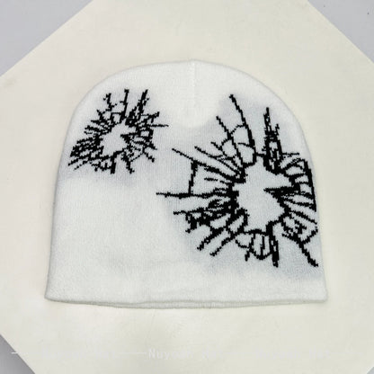 New Men Women Color Block Cullet Jacquard Knitted Hats
