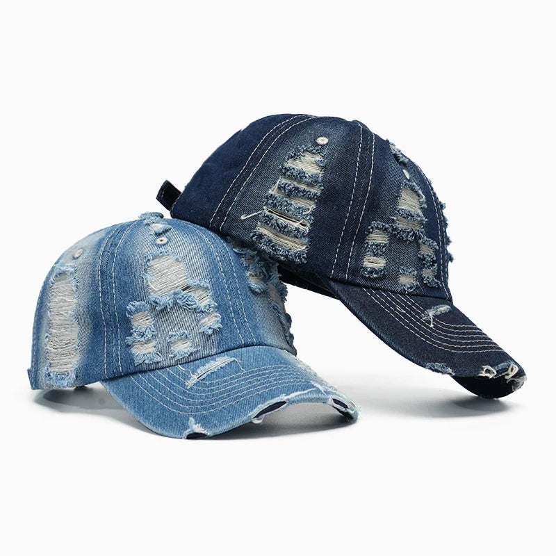 Spring And Summer Soft Top Distressed Washed Baseball Cap