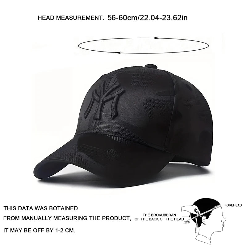 Unisex Letter Embroidery Camouflage Baseball Caps Spring and Autumn