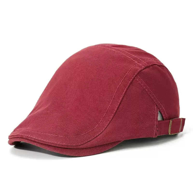 Men Light Board Solid Color Newsboy Caps British Painters Hats