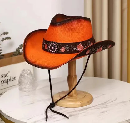 Woven Hard Summer Sapphire Accessories Neutral Cowboy Hat