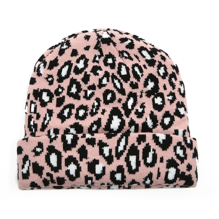 Leopard Print Jacquard Brimless Hat Unisex