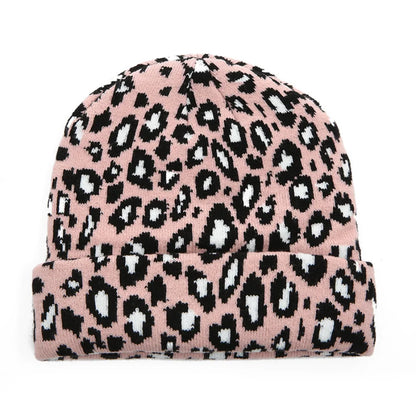 Leopard Print Jacquard Brimless Hat Unisex