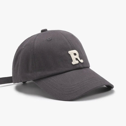 Men's Ladies Embroidered Letter R Baseball Cap