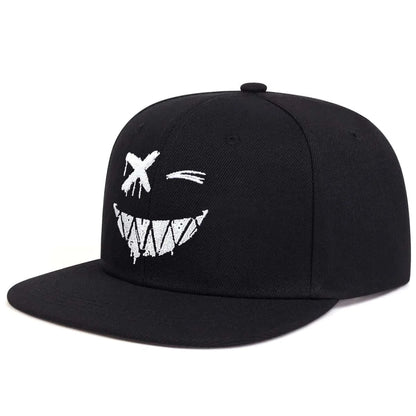 Unisex Personality Ghost Expression Embroidery Hip Hop Hats