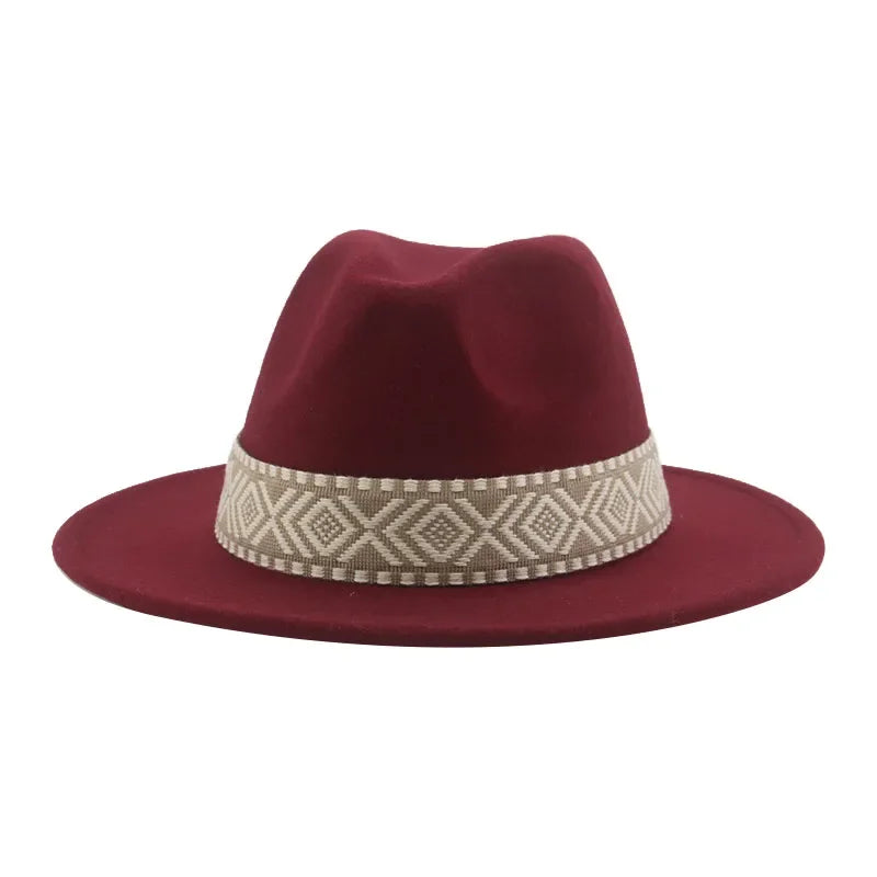 Panama Hat Western Cowboy Hats For Women Solid Big Brim Casual Fedoras Men Women