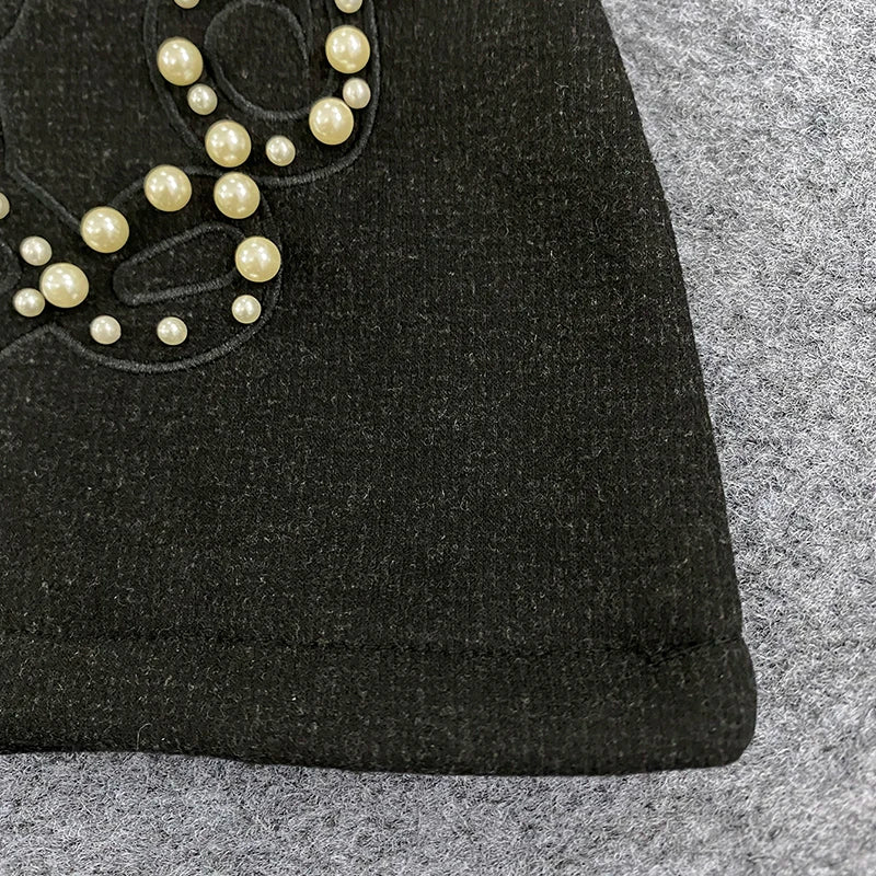 Unisex Casual Retro Embroidered Bead Hoodie Street Trendy