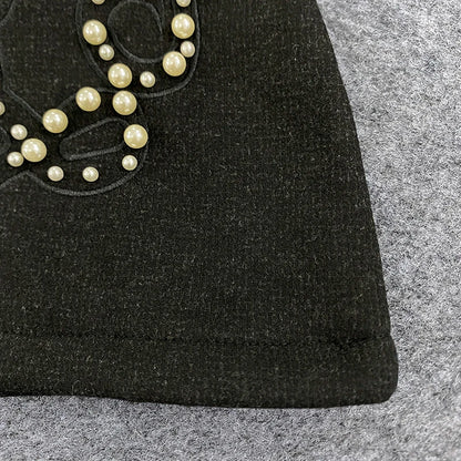 Unisex Casual Retro Embroidered Bead Hoodie Street Trendy