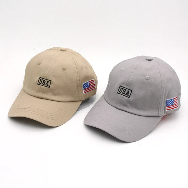 New Simplicity Hats American Flag USA Letters Embroidery Baseball Caps Men And Women