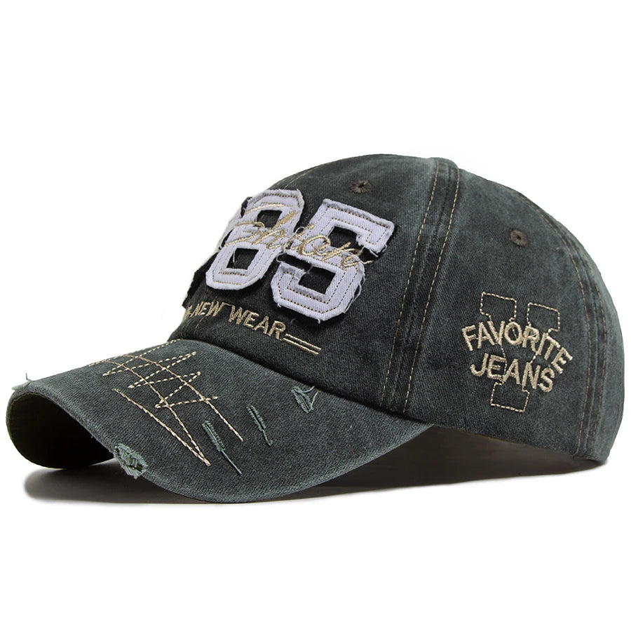Big Digit 1985 Baseball Cap Men Fashion Visor Hip Hop Hat