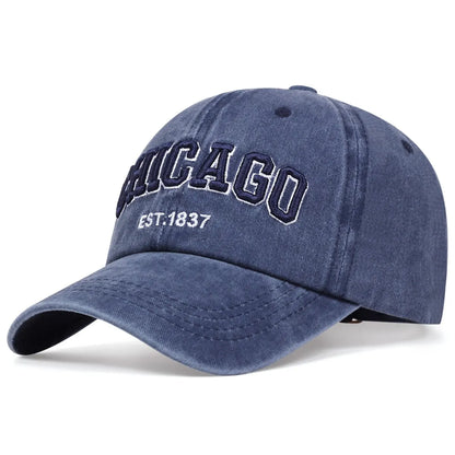 Letter Chicago Baseball Cap Men Women Spring Summer