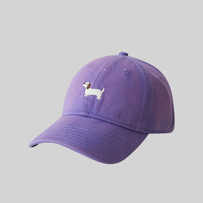 Dachshund Embroidery Baseball Hat Sunscreen Fashion Outdoor Hat Suitable for Men and Women