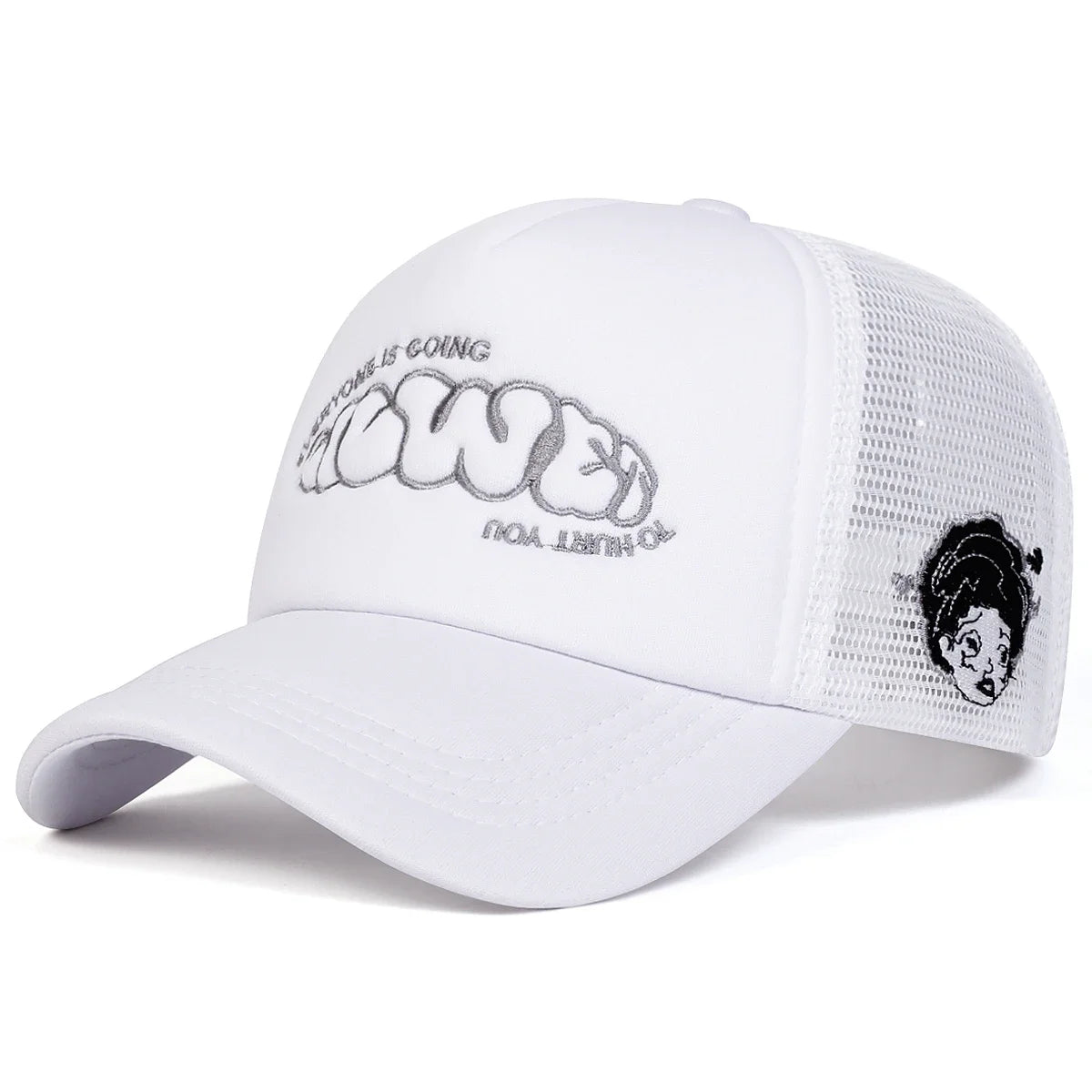 Unisex Everyone Is Going Letter Embroidery Baseball Net Caps
