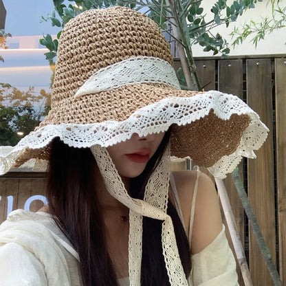 Women Big Head Size Summer Visors Hat