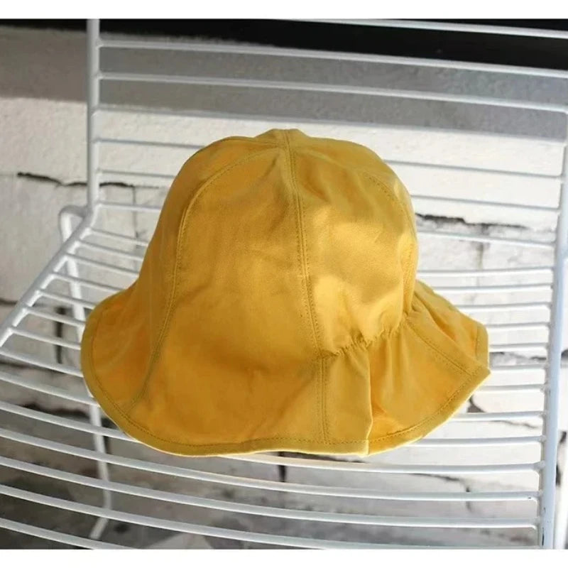 Wide Brim Sun Hats For Women Panama Foldable Wrinkle Bucket Hat