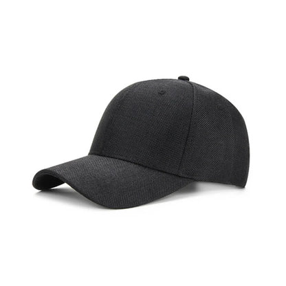 New Big Size Deep Faux Linen Baseball Hats Outdoor