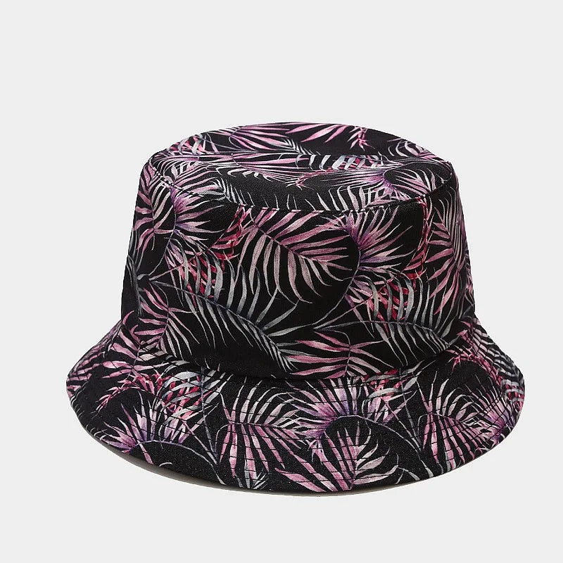 Fashion Plant Printing Pattern Fisherman Hat Spring and Summer