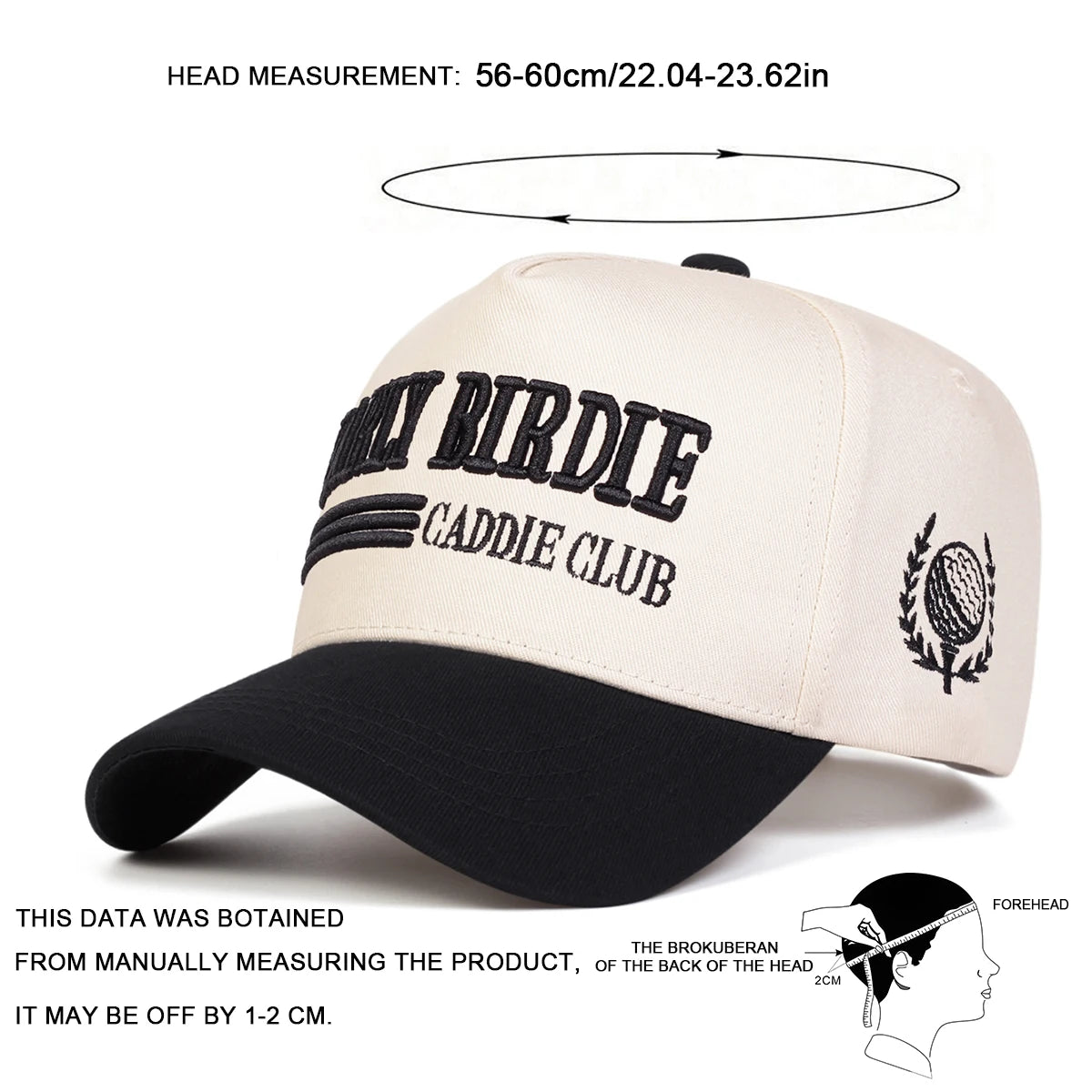 Unisex Early Birdie Caddie Club Embroidery Baseball Caps Spring Autumn